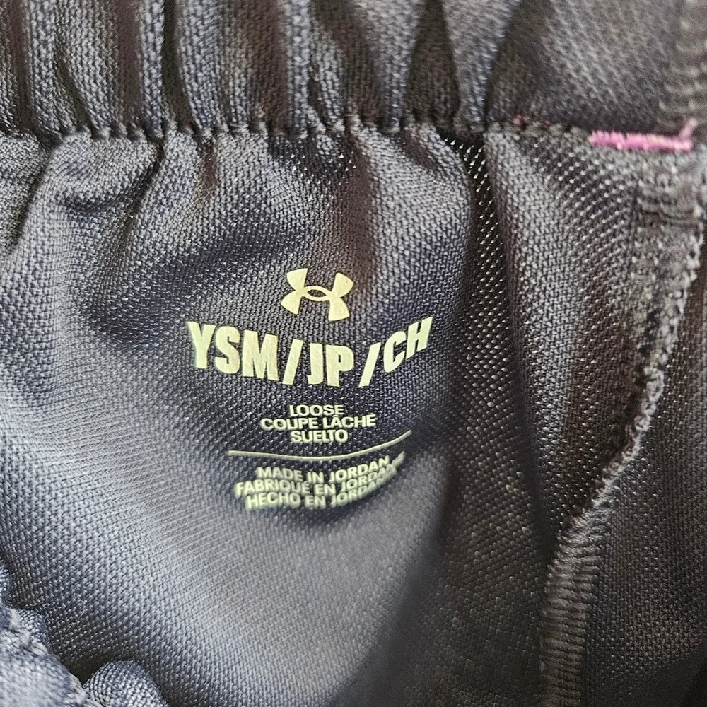 Under Armour Project Rock Kids YSM JP CH Loose Fit Athletic Shorts‎ Purple EUC